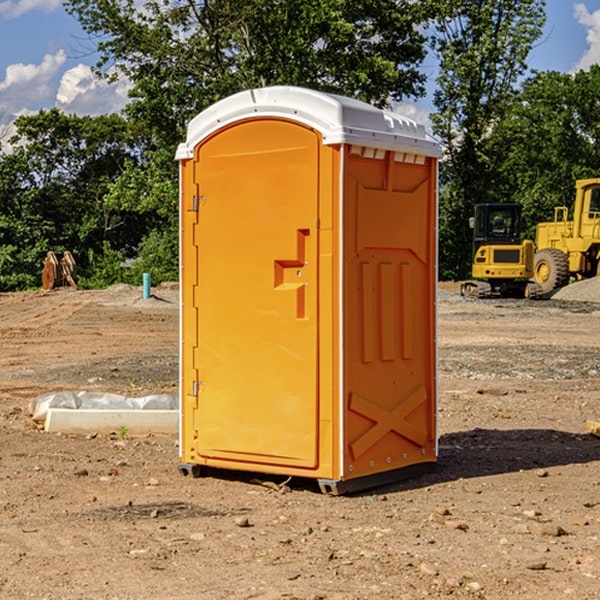 how often are the porta potties cleaned and serviced during a rental period in Ava